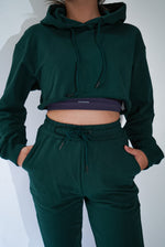 Load image into Gallery viewer, Metanoia Signature Cropped-cut Hoodies - Mallard Green
